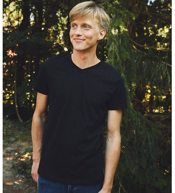 Men's-V-neck-T-shirt-Wordans