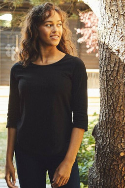 Womens-3/4-sleeve-t-shirt-Wordans