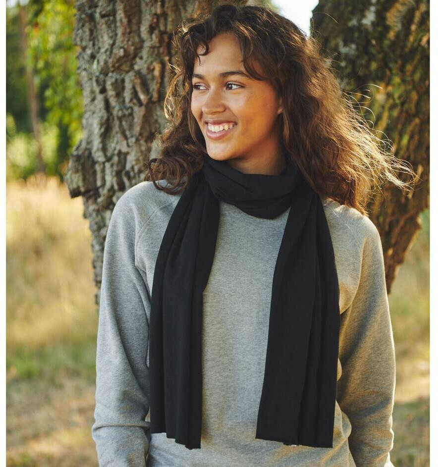 Neutral O93010 Black Men's Organic Cotton Lightweight Scarf