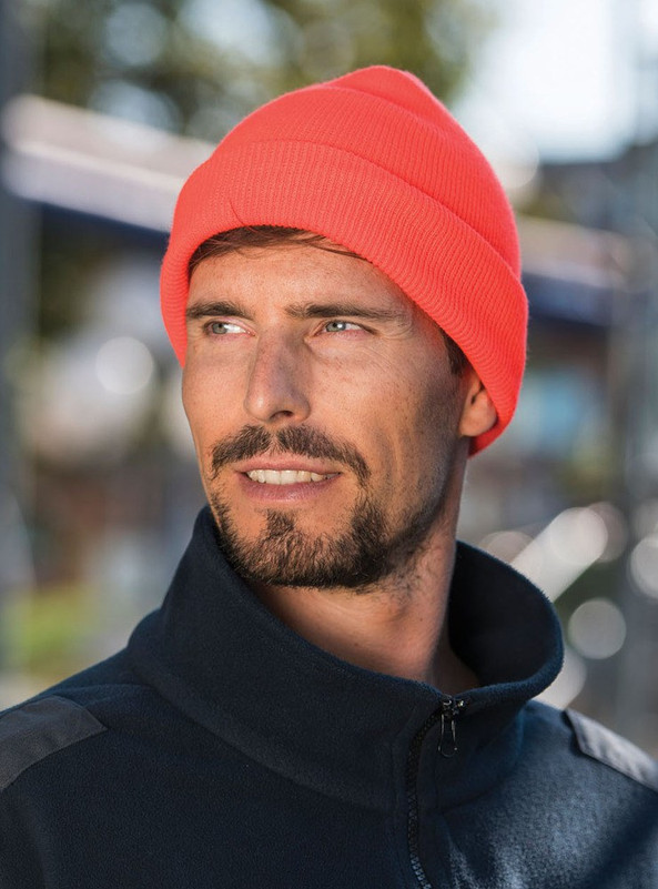 Korntex KXASH - Unisex Knitted Beanie Hat with Turn Up Cuff