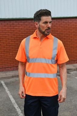 Korntex KXPOLO - High Visibility Safety Polo Shirt with Reflective Stripes