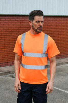 Korntex KXS - High Visibility Safety T-Shirt with Reflective Stripes