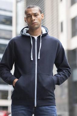 AWDIS JH053 - Felpa con zip a contrasto