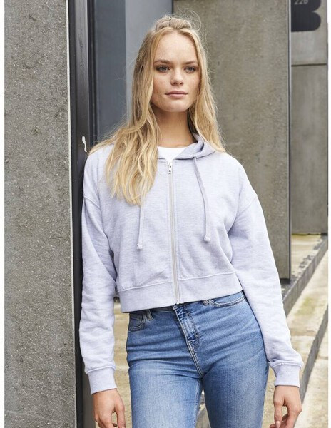 AWDIS JH065 - Women's short zipped sweatshirt