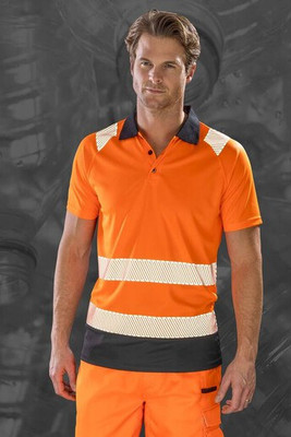 RESULT RS501X - Polo haute visibilité en polyester recyclé