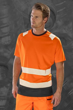 Result RS502X - T-shirt alta visibilità in poliestere riciclato
