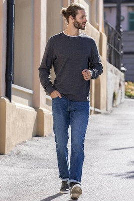 RICA LEWIS RL703 - Men's stretch stone straight jeans