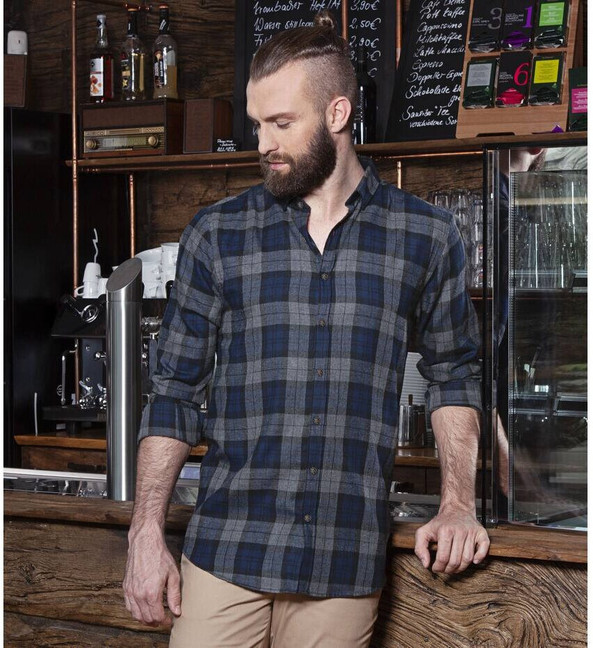 Urban-Style-men's-checked-shirt-Wordans
