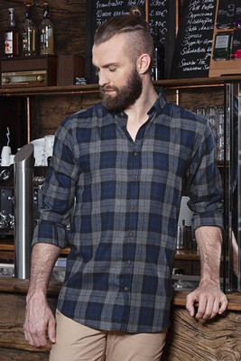 Karlowsky KYBM8 - Urban-Style Men's Plaid Shirt