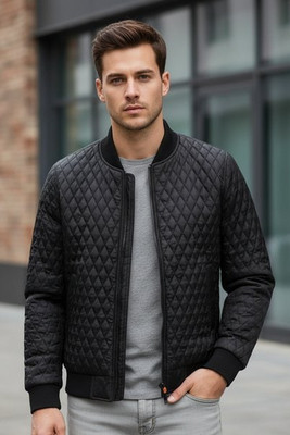 2786 TS026 - Slim Fit Quilted Bomber Jacket with Interchangeable Zips