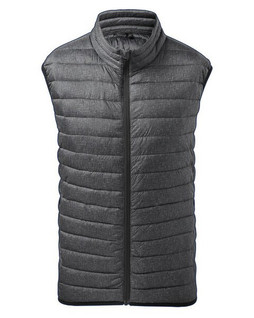 2786 TS038 - Lightweight Melange Quilted Gilet with Zip Pockets