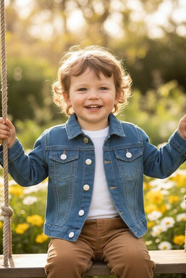 Babybugz BZ53 - Organic Cotton Baby Denim Jacket with Poppers