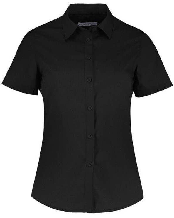 Kustom Kit KK241 - Women's Tailored Fit Poplin Short Sleeve Blouse