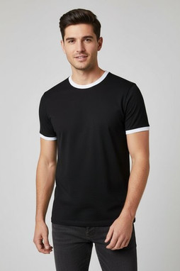 Kustom Kit KK508 - Premium Contrast Neck and Cuff Ringer Tee