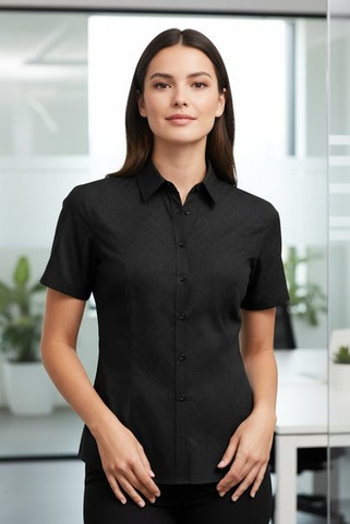 Kustom Kit KK742F - Womens Tailored Fit Short Sleeve Business Shirt