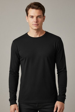 ANTHEM AM011 - Mens Organic Cotton Long Sleeve Fashion Tee