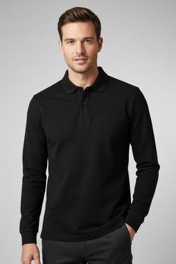 ASQUITH AND FOX AQ030 - Mens Premium Long Sleeve Cotton Polo Shirt