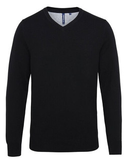 ASQUITH AND FOX AQ042 - Mens Stylish Cotton Blend V-Neck Sweater