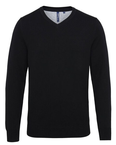 ASQUITH AND FOX AQ042 - Men's Stylish Cotton Blend V-Neck Sweater