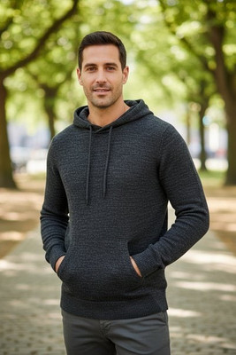 ECOLOGIE EA080 - Eco-Friendly Two Tone Knitted Hooded Sweatshirt