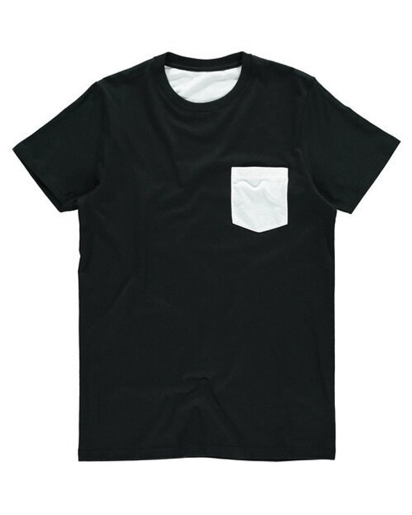 Vanilla VAN105 - Men's Cotton Tee with Polyester Pocket