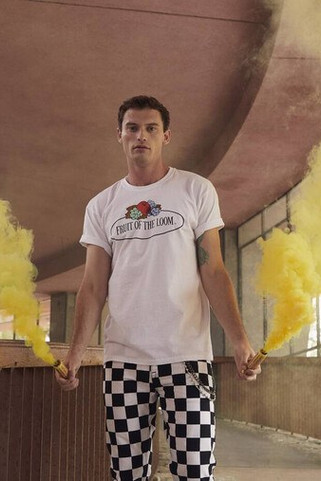 FRUIT OF THE LOOM VINTAGE SCV150 - Fruit of the Loom logo mens t-shirt