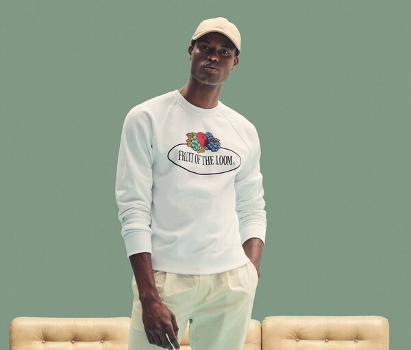 FRUIT OF THE LOOM VINTAGE SCV260 - Unisex round neck sweatshirt with Fruit of the Loom logo