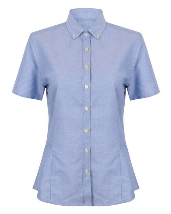 Henbury H518 - Women's Wrinkle Resistant Oxford Shirt with Short Sleeves