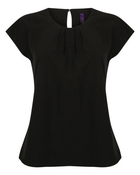 Henbury H597 - Women's Quick-Dry Pleated Short Sleeve Blouse