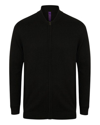 Henbury H718 - Unisex Cotton-Acrylic Zip Front Cardigan