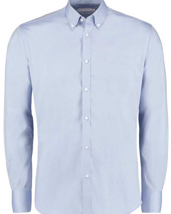 Kustom Kit KK182 - Premium Slim Fit Stretch Oxford Shirt with Long Sleeves
