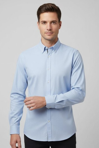 Kustom Kit KK182 - Premium Slim Fit Stretch Oxford Shirt with Long Sleeves