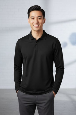 PREMIER PPS PR997 - Antimicrobial Long Sleeve Unisex Polo with HeiQ Viroblock