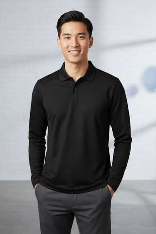 PREMIER PPS PR997 - Antimicrobial Long Sleeve Unisex Polo with HeiQ Viroblock