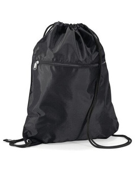 QUADRA BAGS QD71 - Deluxe Water-Resistant Gym Sack with Zipper Pocket