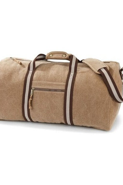 QUADRA BAGS QD613 - Vintage Canvas Holdall with Adjustable Strap