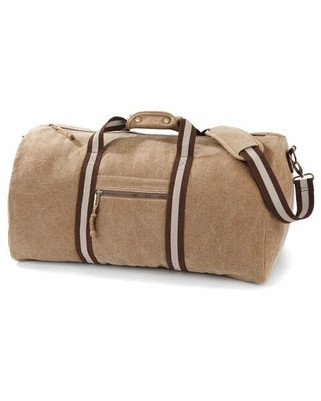 QUADRA BAGS QD613 - Vintage Canvas Holdall with Adjustable Strap
