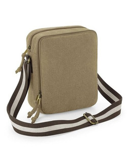 QUADRA BAGS QD614 - Vintage Canvas Mini Reporter Bag with Adjustable Strap