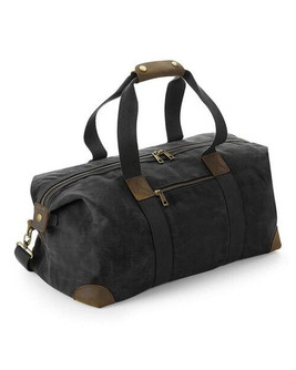 QUADRA BAGS QD650 - Vintage Waxed Canvas Holdall with Leather Accents