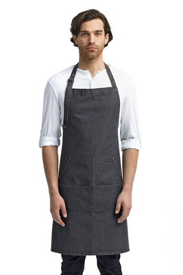 Artisan Collection by Reprime RP126 - Unisex Jeans Stitch Denim Bib Apron