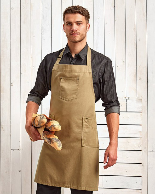 Artisan Collection by Reprime RP132 - Unisex Cotton Chino Bib Apron