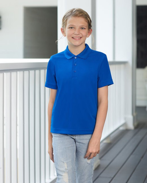 UltraClub 8210Y - Youth Cool & Dry Mesh Piqué Polo