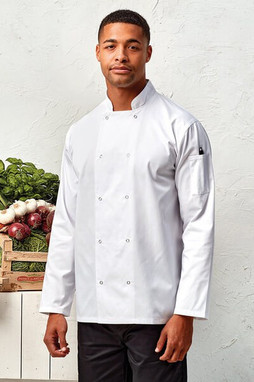 Artisan Collection by Reprime RP665 - Unisex Studded Front Long-Sleeve Chefs Coat