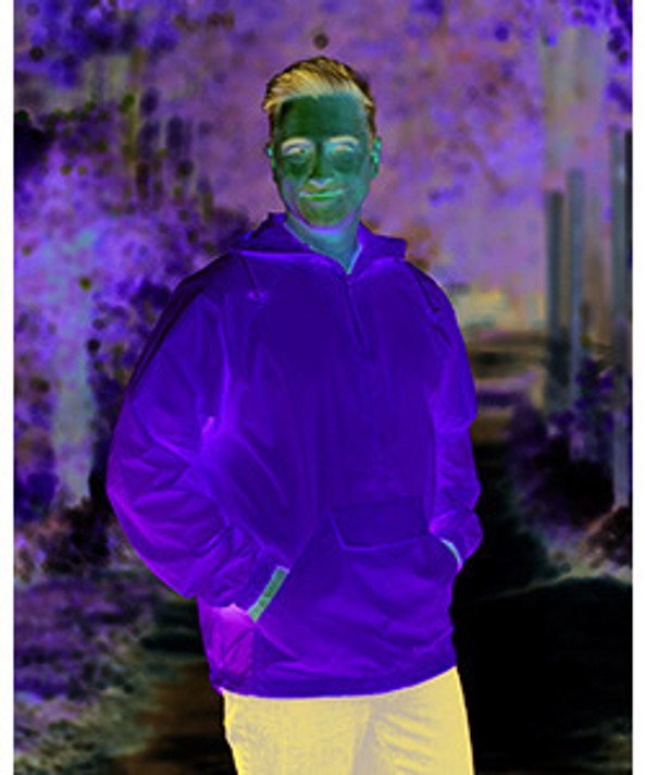 UltraClub 8925 - Adult Quarter-Zip Hooded Pullover Pack-Away Jacket