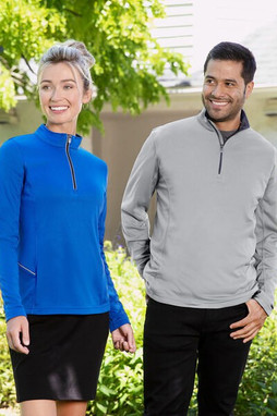 UltraClub 8230 - Mens Cool & Dry Sport Quarter-Zip Pullover