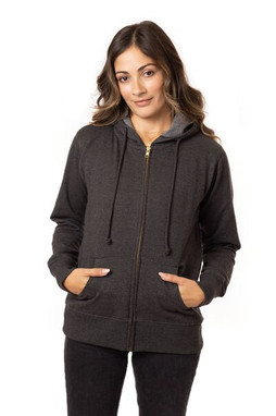 econscious EC4580 - Eco-Friendly Womens Heathered Full-Zip Hoodie