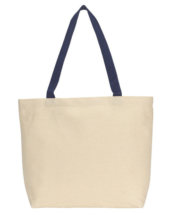 Gemline 220 - Eco-Friendly Cotton Canvas Tote with Colored Handles