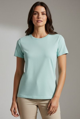 Russell R-108F-0 - Womens Organic Cotton Tee with Contemporary Fit