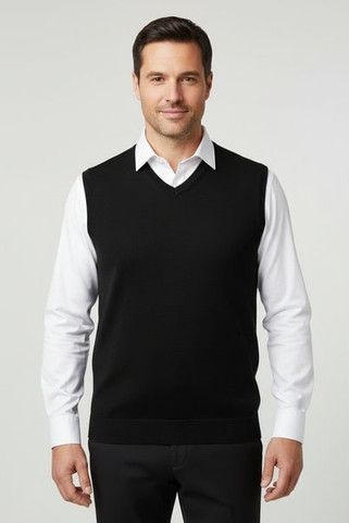 Russell R716M - Classic Fit CottonBlend V-Neck Sleeveless Pullover