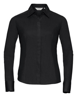 Russell R924F - Womens Fitted Long Sleeve Polycotton Poplin Shirt
